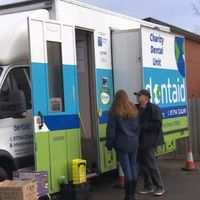 Patients queued from 5am for Dentaid’s mobile clinic in Suffolk
